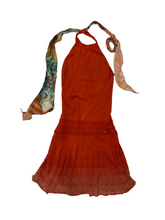 Roberto Cavalli open back blood red dress